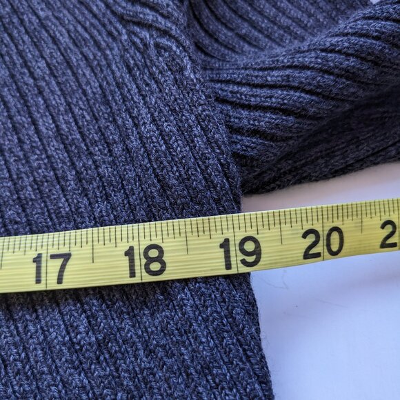 Athleta Thermolite Sentinel Sweater Merino Wool Blend Charcoal Gray Grey Medium - Picture 8 of 10